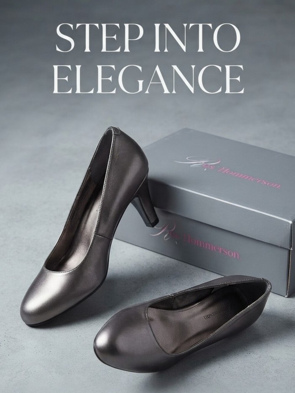 Ros Hommerson Janet Pewter Pumps - LIKE NEW